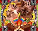 ペット様のお写真でコラージュアートを作ります 使用目的様々！細かく指定可！ペット様唯一無二の作品を イメージ4