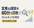 営業のボトルネックと優先KPIを60分で診断します 営業のボトルネックと優先KPIを60分で診断します イメージ1