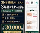 SNS3媒体からLPへ誘導 運用代行します SNS3媒体でLP誘導+簡易改善 月30,000円 イメージ1
