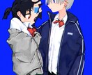 人物主体のイラスト描きます コントラストを意識した目を引くイラスト イメージ1