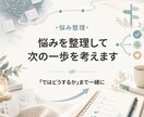 悩みを整理し次の一歩まで一緒に考えます 気持ち・事実・選択肢を整理し「ではどうするか」まで考えます イメージ1