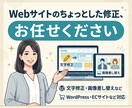 Webサイトの文字修正や画像差替、柔軟に対応します WordPressやEC等各種サイトの小さなお困りをお手伝い イメージ1