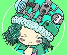 メカチックなSNS用アイコンを作ります メカチックな帽子を被ったキャラクターを作成いたします♪ イメージ3
