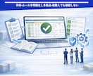 業務を整理（スプレッドシート1枚＋判断)します 考えなくていい状態を、一度つくります イメージ1