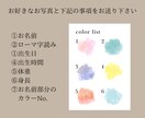 世界にひとつだけのオリジナル命名書お作りします 赤ちゃんのオリジナルイラスト入り命名書です♪インテリアにも♪ イメージ4