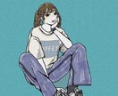お洒落で少しレトロなイラスト描きます プロフィール画像、名刺、その他ご自由にお使い下さい！ イメージ1