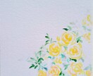 インテリアにも実用ハガキとしても使えます 一枚ずつ手描きの本画仙紙に描いたバラの水墨画 イメージ2