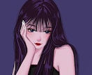 大人可愛いミステリアス✨綺麗SNSアイコン描きます 少しミステリアスで大人っぽい、印象に残る人物イラスト描きます イメージ4