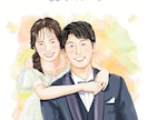 結婚式でゲストも微笑むウェディングイラスト描きます 水彩タッチの柔らかい似顔絵イラスト◯おしゃれかわいい線画◯ イメージ9
