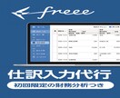 freeeでの仕訳入力代行・経理サポートを行います 会計freeeの入力ミスゼロへ。記帳負担を丸ごと引き受けます イメージ1