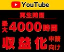 YouTube収益化の条件突破！再生時間増やします 【収益化多数報告】短動画OK｜最大4000時間｜達成保証★ イメージ1