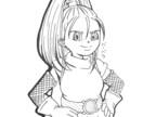 モノクロ！白黒！アナログ！キャラクター描きます 好きなテイストやオリジナルキャラクターの要望、お受けします！ イメージ9