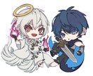 デフォルメを2000~2500円で作成します 小さなキャラクター⸜❤︎⸝‍修正回数最大7回まで○ イメージ1