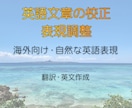 英語文章の校正・表現調整を行います 英語が苦手でも安心のSNS英文外国人にも伝わる自然な英語表現 イメージ1