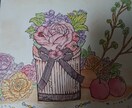 アナログ イラストを描きます 可愛いキャラクター花の絵可愛いものや綺麗なものが好きな人向け イメージ3
