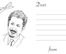 ペン画の似顔絵付きメッセージカードを描きます プレゼントに添える、あなただけの特別な思いを形に イメージ1