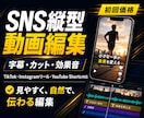 SNS縦型動画を見やすく編集します 字幕・カット・効果音まで丁寧に対応 イメージ1