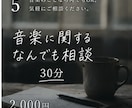 音楽に関すること、なんでも相談【30分】ます sns、メンバー間、将来、音楽性等 イメージ1