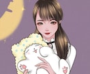 SNS映え✨ゆるかわおしゃれアイコン描きますます ポップで可愛いおしゃれ人物アイコン描きます イメージ5