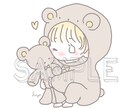 可愛い女の子のアイコンを描きます ミニキャラの女の子をパステルカラーで イメージ2