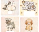 大切なペットの似顔絵をあたたかタッチで描きます SNSアイコンやプレゼントに♪ イメージ3