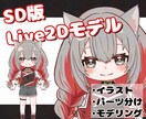 SD/ちび★小さいLive2Dモデル作成します 通常モデルに連動！小さい分身作りませんか？ イメージ1