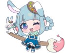 ゆるゆるミニキャラのアイコンを制作します クレヨン調の線画と水彩風の優しい色合いのふわふわイラストです イメージ5