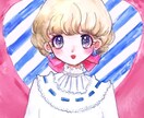ガーリーレトロかわいい女の子のイラストを書きます LINE、X、Instagram、Youtubeに！ イメージ1