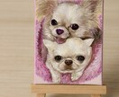 小さな「うちの子」キャンバスアートをお描きします 7×7cmサイズペット似顔絵｜犬・猫・鳥・小動物・爬虫類OK イメージ4