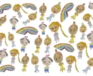 お子さまの絵をデザインペーパーにします 思い出の絵をそのままにしておくのはもったいない イメージ1