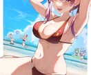 ラフ・色ラフ2案！高品質で目を惹くイラスト描きます アイコン/Vtuber/キャス画/配信イラスト/挿絵等に！ イメージ3