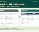 PDFの表を編集できるExcelに整えます 商品表や一覧表を、追記・並べ替えしやすい形に イメージ2
