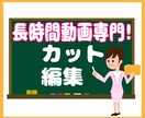 長時間動画専門で、カット編集致します 動画編集者として働いていた経験を活かします！ イメージ1