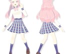 キャラデザからフルスクラッチ3Dモデル作成します 商用利用可能！VtuberやVRchatで使用可能！ イメージ2
