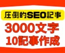 SEO対策込み！3000文字×10記事書きます 他のライターはSEO対策の本質を理解してますか？ イメージ1