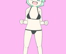 可愛いをお届けします 可愛い女の子、モンスターの自分なりの絵を イメージ3