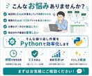 Excel作業をPythonで効率化します 集計・転記・結合・抽出など面倒なExcel作業を自動化します イメージ4