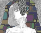 繊細でクールなイラスト描きます 白黒で細かいイラスト希望の方向け イメージ6
