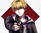 厚塗りでクールなイラスト作成いたします SNS用アイコン・ヘッダー・一枚絵などに！ イメージ1