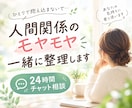 Chatで人間関係のモヤモヤを一緒に整理します 一人で抱え込まず、頭と心のモヤモヤを一緒に整理しましょう。 イメージ1