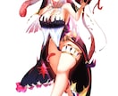 キャラクターの立ち絵、一枚絵を作成します 邪悪なキャラデザやモンスター娘が得意ですモンスターも可能です イメージ3