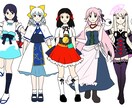 可愛いオリジナリティある少女のキャラデザ承ります 個性あふれるデザインで創り上げられるオリジナル少女！ イメージ1