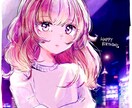 おめめがきゅるきゅるな女の子のイラスト描きます ふわふわな絵柄で色使いの魅力的なイラストです♡ イメージ5