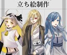 TRPG・ゲーム・動画等、立ち絵制作致します ディスプレイと表情差分2つまで無料！ イメージ1