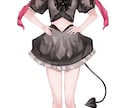 立ち絵イラスト描きます 黒とピンクが似合う小悪魔な女の子 イメージ3