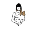 ペットと2ショットイラスト描いてます シンプルだけど温かみのあるイラストです イメージ4