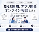 SNS運用、アプリ開発オンライン相談します SNS運用、アプリ開発のことならどんな相談でも承ります イメージ1