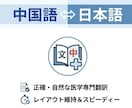 中国語⇔日本語　自然で伝わる翻訳・修正を承ります 現役医学生が対応！ニュアンスや専門的な表現も正確に反映。 イメージ1