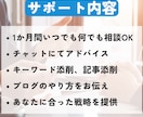 ブログの質問し放題！アドバイス1カ月無制限でします キーワード選定、アクセス集め、収益化の仕方、戦略をお伝え イメージ2