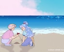 動画イラストやサムネイルを描きます 配信サイトなどで使用できる1枚絵、または、素材を描きます イメージ2